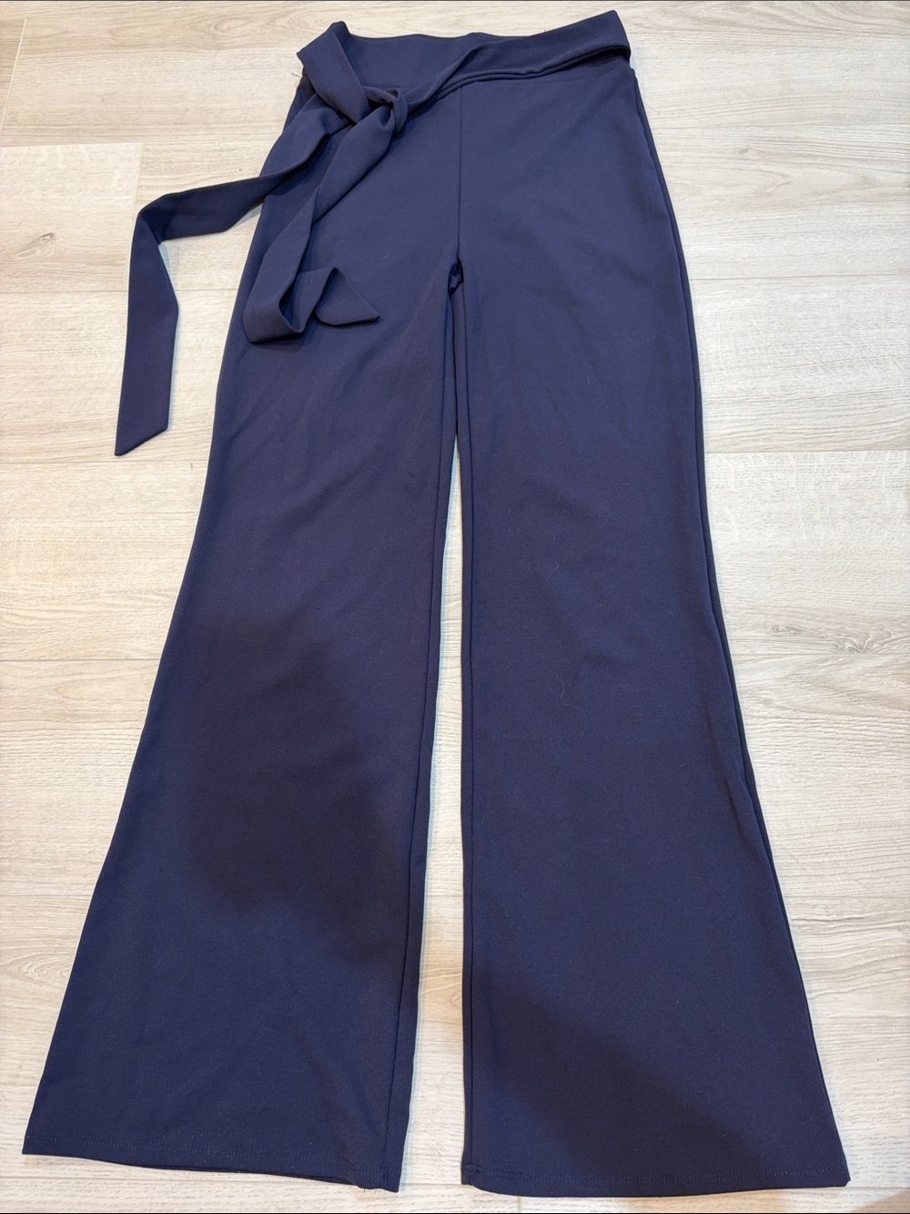 Windsor Navy Wide-Leg Tie-Waist Pants
